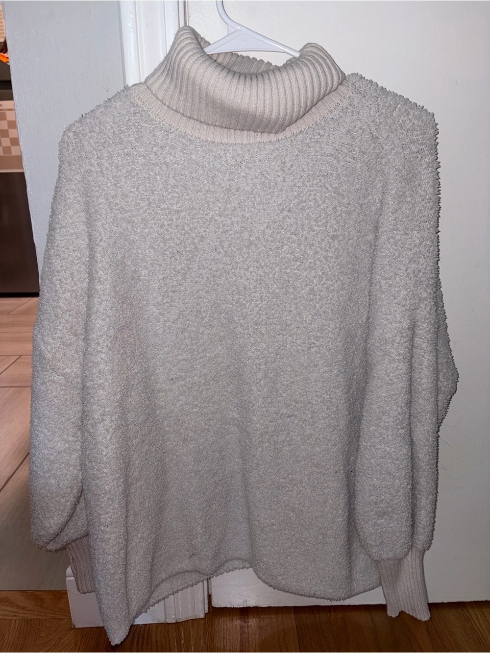 Altar'd State Cream Bouclé Turtleneck Sweater